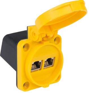 Socle avec 2 connecteurs RJ45