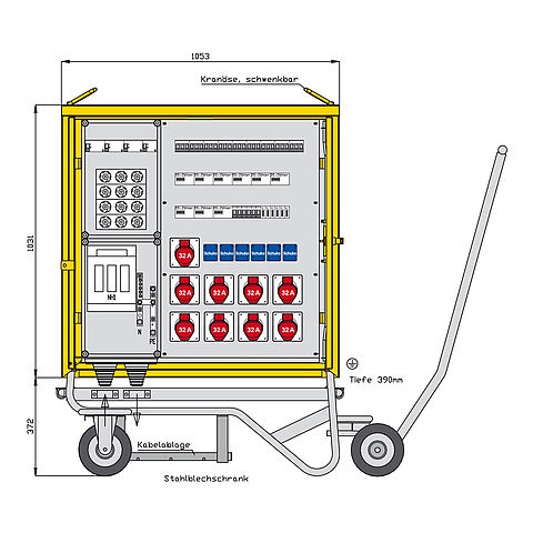 Armoire mobile avec roues